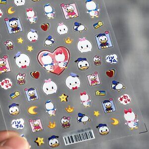 Chubby Donald Duck and Daisy Duck Themed Nail Art Stickers/Decals